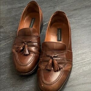 Bostonian Men’s Brown Leather Tassel Loafers - Classic Dress Slip-Ons